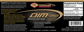 OL Olympian Labs, Inc. Performance Sports Nutrition DIM-250 - supplement