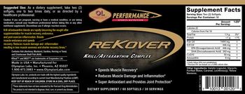OL Olympian Labs, Inc. Performance Sports Nutrition ReKover - supplement