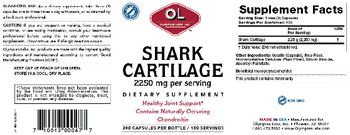 OL Olympian Labs Inc. Shark Cartilage 2250 mg - supplement