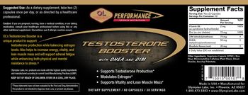 OL Olympian Labs Inc. Testosterone Booster With DHA And DIM - supplement