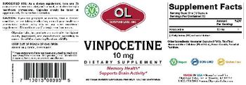 OL Olympian Labs Inc. Vinpocetine 10 mg - supplement