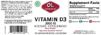 OL Olympian Labs Inc. Vitamin D3 3000 IU - supplement