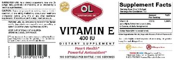OL Olympian Labs Inc. Vitamin E 400 IU - supplement