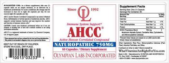 OL Olympian Labs Incorporated AHCC - supplement