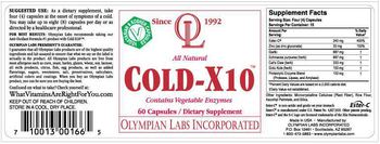 OL Olympian Labs Incorporated All Natural Cold-X10 - supplement
