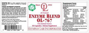 OL Olympian Labs Incorporated All Natural Enzyme Blend OL-767 - supplement