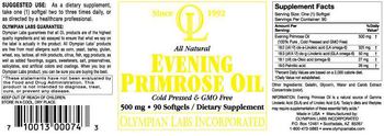 OL Olympian Labs Incorporated All Natural Evening Primrose Oil - supplement