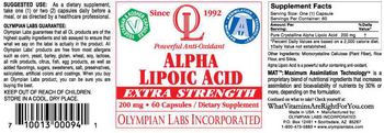 OL Olympian Labs Incorporated Alpha Lipoic Acid Extra Strength - supplement