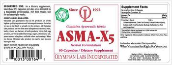 OL Olympian Labs Incorporated ASMA-X5 - supplement