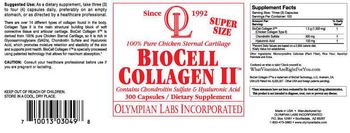 OL Olympian Labs Incorporated BioCell Collagen II - supplement