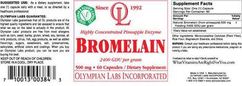OL Olympian Labs Incorporated Bromelain - supplement