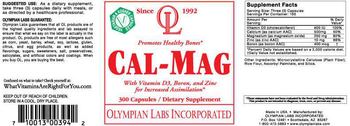 OL Olympian Labs Incorporated Cal-Mag - supplement