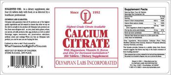 OL Olympian Labs Incorporated Calcium Citrate - supplement