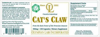 OL Olympian Labs Incorporated Cat's Claw - supplement
