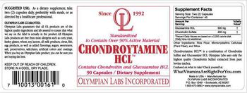 OL Olympian Labs Incorporated Chondroytamine HCL - supplement