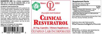 OL Olympian Labs Incorporated Clinical Resveratrol - supplement