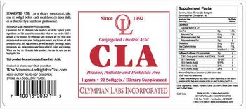 OL Olympian Labs Incorporated Conjugated Linoleic Acid CLA - supplement