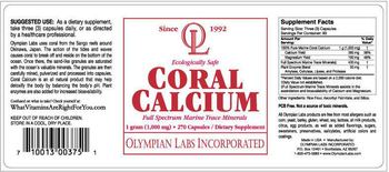 OL Olympian Labs Incorporated Coral Calcium - supplement