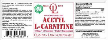 OL Olympian Labs Incorporated Free Form Amino Acid Acetyl L-Carnitine - supplement