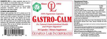 OL Olympian Labs Incorporated Gastro-Calm - supplement