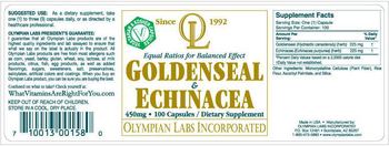 OL Olympian Labs Incorporated Goldenseal & Echinacea - supplement