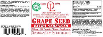 OL Olympian Labs Incorporated Grape Seed Extra Strength - supplement