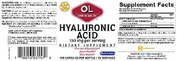 OL Olympian Labs Incorporated Hyaluronic Acid - supplement