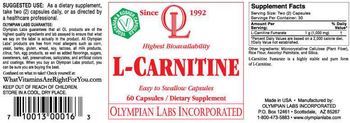 OL Olympian Labs Incorporated L-Carnitine - supplement