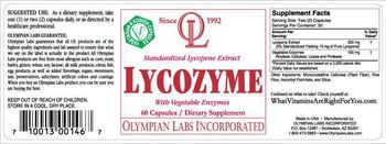 OL Olympian Labs Incorporated Lycozyme With Vegetable Enzymes - supplement
