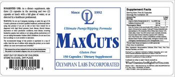 OL Olympian Labs Performance Sports Nutrition MaxCuts - supplement