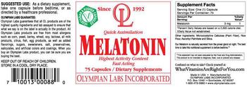 OL Olympian Labs Incorporated Melatonin - supplement