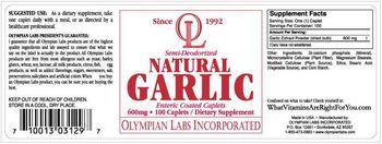 OL Olympian Labs Incorporated Natural Garlic - supplement