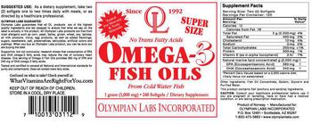 OL Olympian Labs Incorporated Omega-3 Fish Oils - supplement