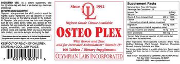 OL Olympian Labs Incorporated Osteo Plex - supplement