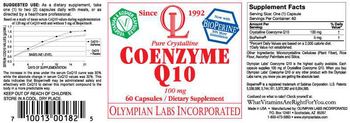 OL Olympian Labs Incorporated Pure Crystalline Coenzyme Q10 100 mg - supplement