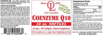 OL Olympian Labs Incorporated Pure Crystalline Coenzyme Q10 30 mg Softgel - supplement