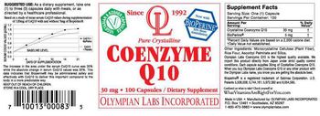 OL Olympian Labs Incorporated Pure Crystalline Coenzyme Q10 30 mg - supplement