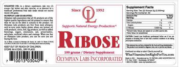 OL Olympian Labs Incorporated Ribose - supplement