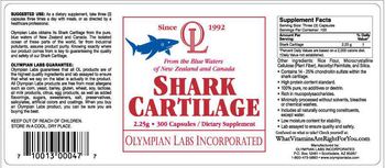 OL Olympian Labs Incorporated Shark Cartilage 2.25 Grams - supplement