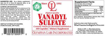 OL Olympian Labs Incorporated Vanadyl Sulfate - supplement