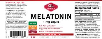 OL Olympian Labs Melatonin 1 mg Liquid Grape Flavor - supplement