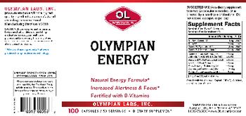 OL Olympian Labs Olympian Energy - supplement