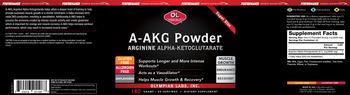 OL Olympian Labs Performance Sports Nutrition A-AKG Powder Unflavored - supplement