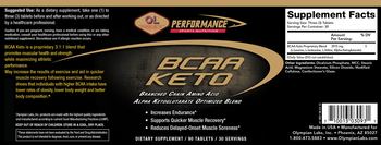 OL Olympian Labs Performance Sports Nutrition BCAA Keto - supplement