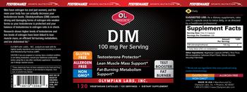 OL Olympian Labs Performance Sports Nutrition DIM 150 mg - supplement