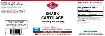 OL Olympian Labs Inc. Shark Cartilage 2250 mg - supplement