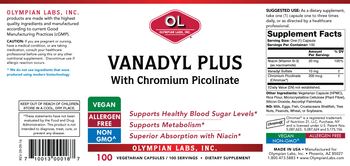 OL Olympian Labs Vanadyl Plus with Chromium Picolinate - supplement