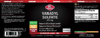 OL Olympian Labs Inc. Vanadyl Sulfate 20 mg - supplement