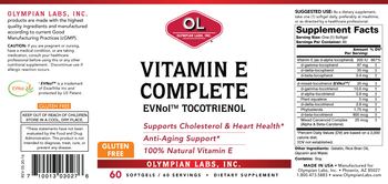 OL Olympian Labs Vitamin E Complete - supplement