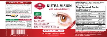 OL Oylmpian Labs, Inc. Nutra-Vision With Lutein & Bilberry - supplement
